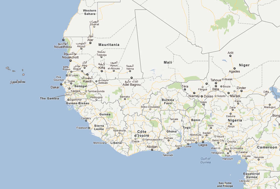 carte du cap vert afrique